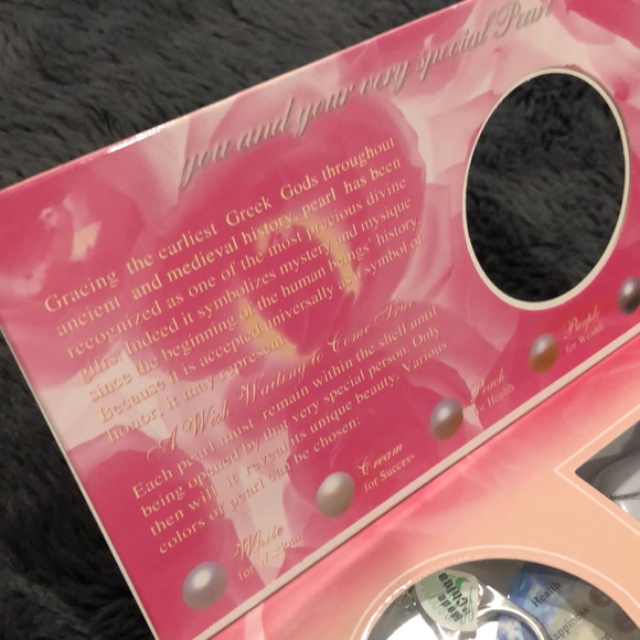 A Set Pink Box Love Wish Pearl Necklace Set Oyster Drop Pendant - Picture 3 of 8